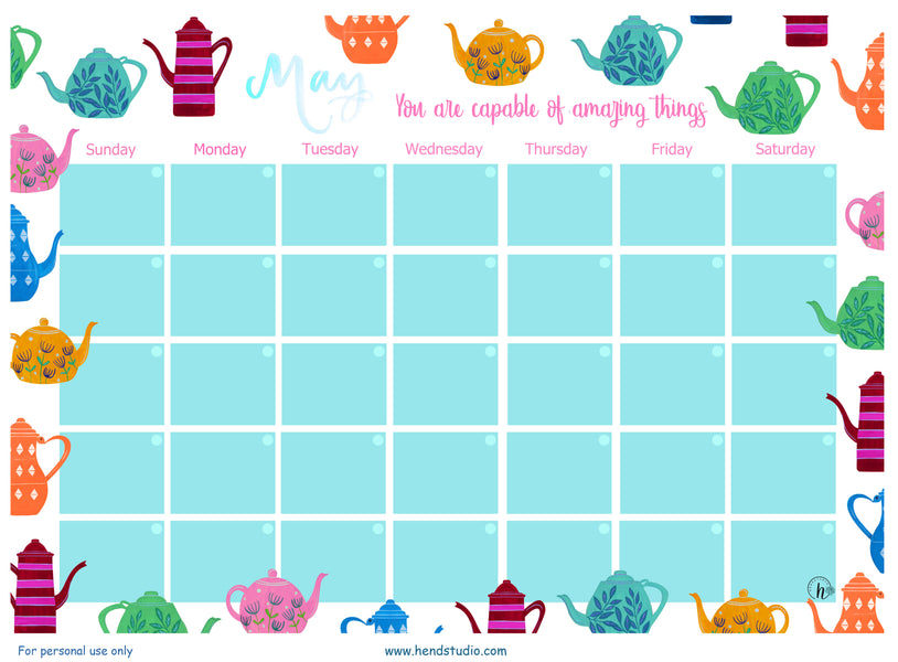 Free May planner