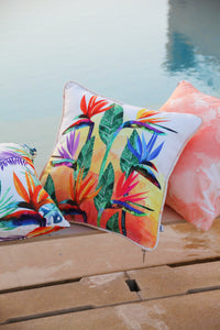 Birds of paradise cushion